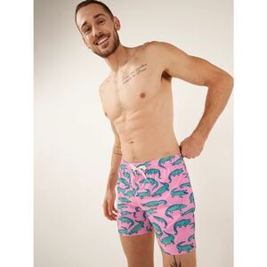 Chubbies Men’s Classic Swim Trunk The Glades Pink Alligator 5.5” Size Large